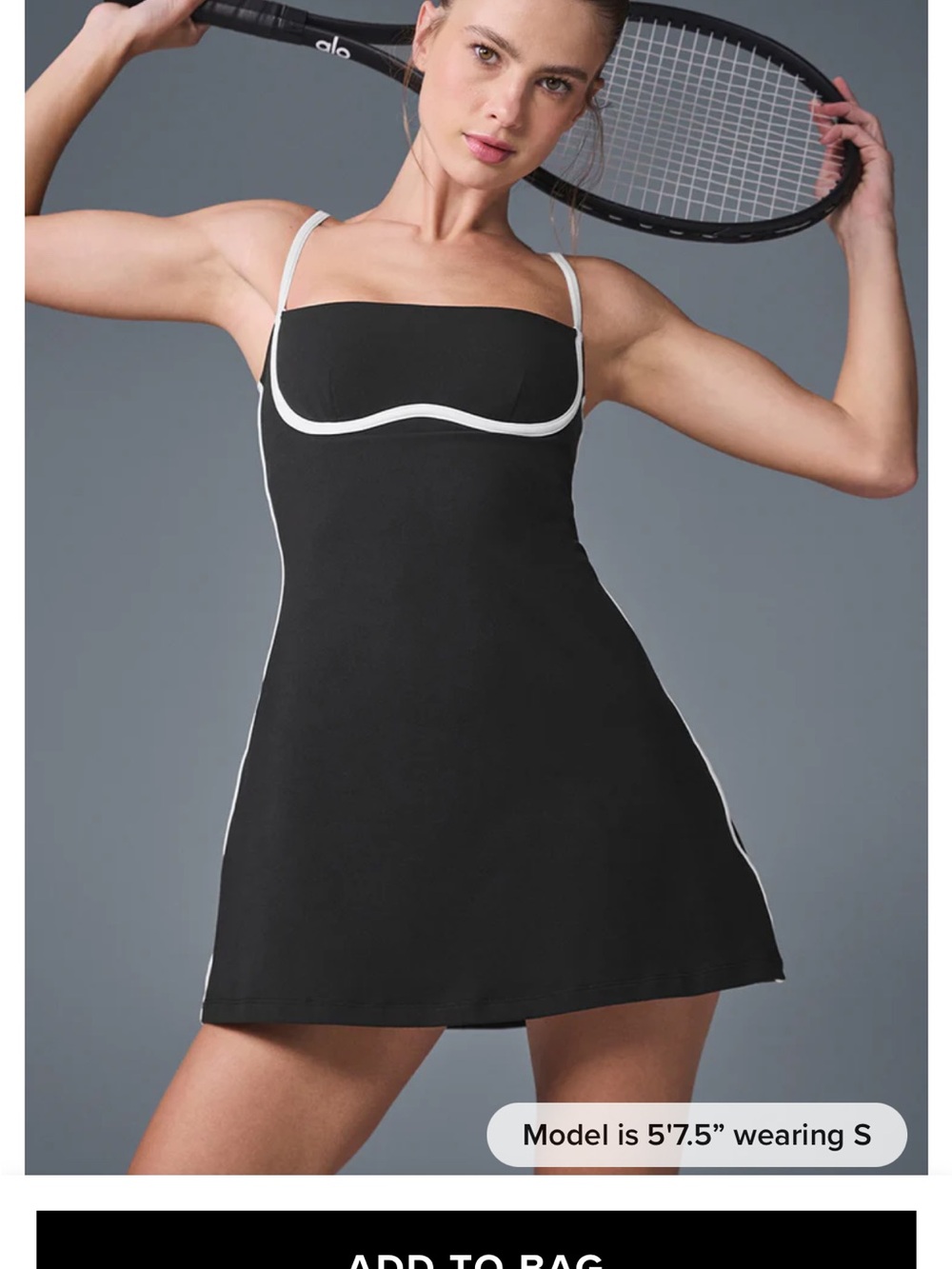 ALO Yoga Black and White Tennis Dress